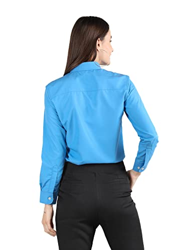 Image of CHKOKKO Women Solid Polycotton Regular Formal Shirt