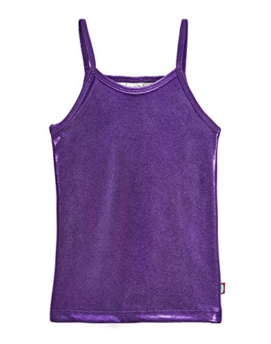 Image of Made in USA Girls Cami Spaghetti Strap Tee Tshirt Fun Colorful Metallic Shiny Mermain Print Tank Top f