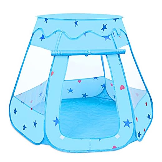 MOOKLIN ROAM Tienda de Campaña Casa Plegable Infantil, 115 x 95cm Piscina de Bolas Castillo con Bolsa de Tela para Interior y Exterior, Regalo de Juguete Niños (Bolas No Incluidas) (Azul)