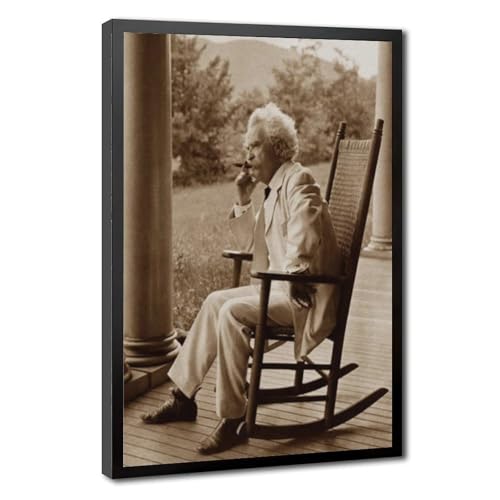 Toile Mark Twain écrivain célèbre décoration murale nostalgique bureau