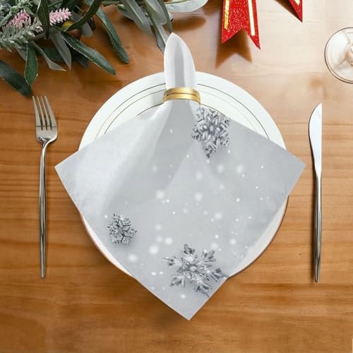 Servilletas de Tela Navidad 20x20 pulg Set x6 Multicolor miniatura 3