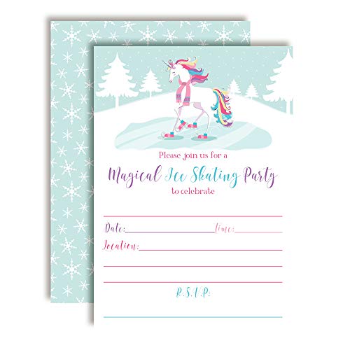 Cartes d'invitation licorne magique AmandaCreation 20 enveloppes anniversaires