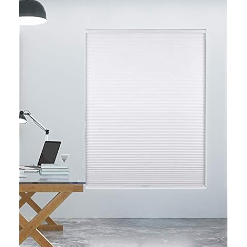 Arlo Blinds Single Cell Room Darkening Cordless Cellular Shades, Color: White, Size: 34" W x 60" H Cover