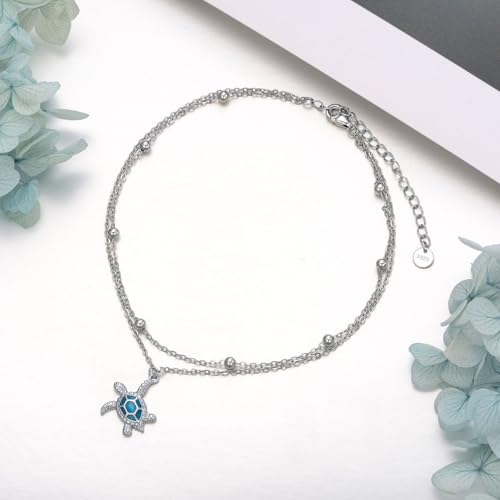 Image of Nature Style Bracelet for Women Charm Link Bracelet Adjustable Pineapple /Dragonfly /Butterfly /Daisy /Highland Cow Anklet Bracelet 925 Sterling Silver Anniversary Jewelry Birthday Gifts
