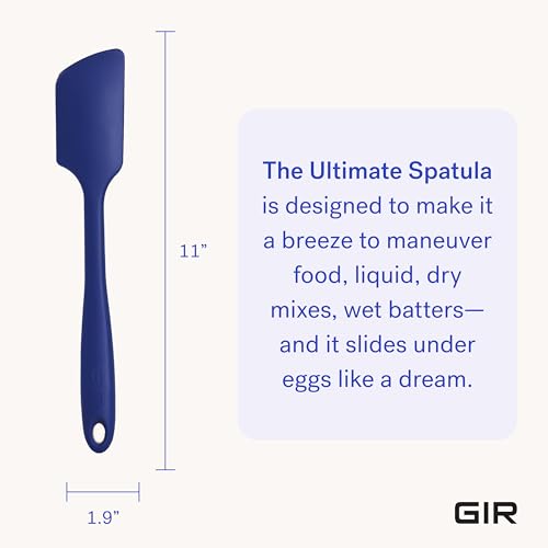 Image of GIR: Get It Right Silicone Kitchen Spatula - Non-toxic Cooking Utensils for Nonstick Cookware, Cooking and Baking, Ultimate - 11IN - Navy