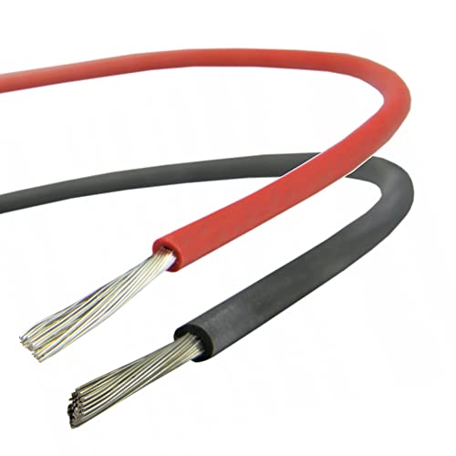 Juego de cables flexibles suaves de silicona rojo y negro para coches, drones, cableado automotriz de 30/44 amperios, 0,75 mm y 1,5 mm (20 metros, 0,75 mm rojo + negro juego) Cover