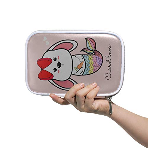 Beautiful Cosmetic Bags Kawaii Mermaid Tail Bunny Rabbit Travel Toiletry Bag for Women Toiletries Bag for Kids Multifunctional Girl Pencil Case Cute for Men Women
