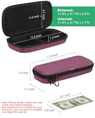 Image of Hard Stethoscope Case for 3M Littmann Classic III /Cardiology IV /MDF Acoustica Stethoscopes - Shockproof Stethoscope Bag Travel Carrying Case for Medical, Doctor, Nurse Accessories - Grape-Purple