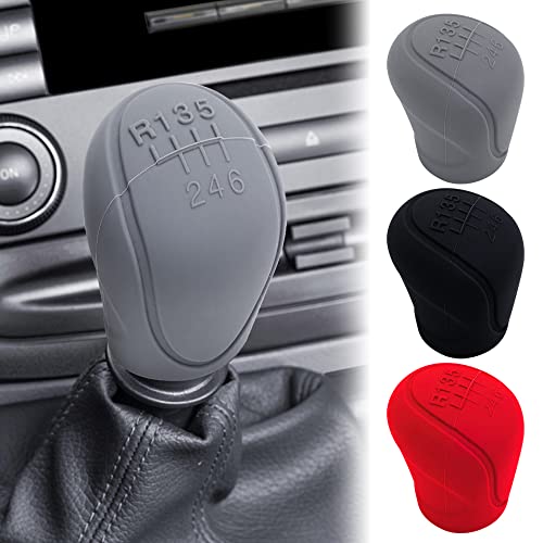 ZXCVWWE Housse de levier de vitesse universelle en silicone pour voiture - 6 vitesses -...