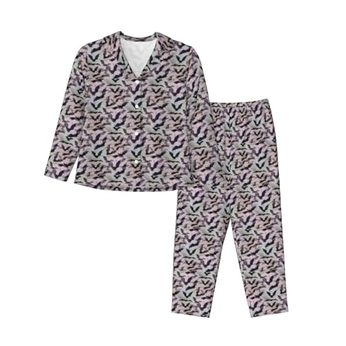 Ensemble de pyjama manches longues femme fini les nuits fraîches grâce au vêtement de nuit