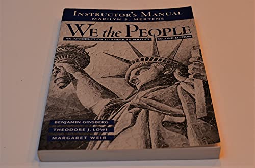 We the People ( Instructor's Manual) 039397975X Book Cover