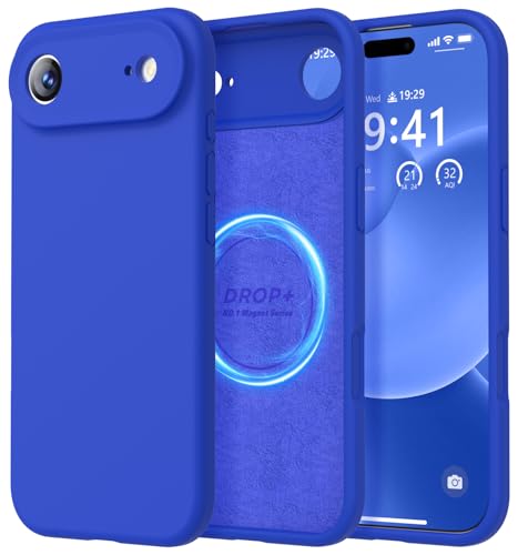 Image of LOVE 3000 Designed for iPhone Air Case, Premium Silicone [Compatible with Magsafe][Soft Anti-Scratch Microfiber Lining] Shockproof Protective Phone Case for Men Women 6.5 inch, Klein Blue