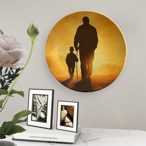Plato decorativo impreso de porcelana POLESVBM para decorar mesas de dormitorio y oficina 6