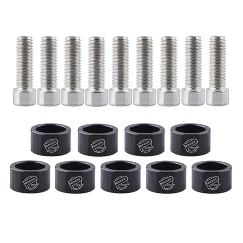 OAJABBGE Lot de 9 têtes d'échappement en aluminium - Vis et machines à laver - Pour moteur de course