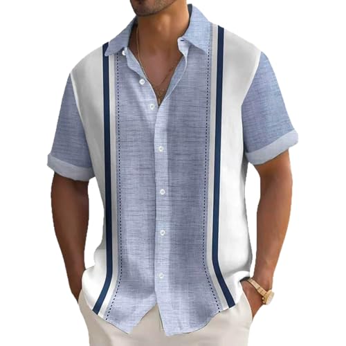 Chemise homme imprimé été à manches courtes et coupe fluide relax