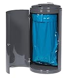 Made in Germany M&M Müllsackständer Abfallsammler verzinkt u. PB 120 L abschließbar