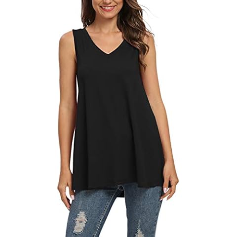 AUSELILY Blusa Verano sin Mangas Cover