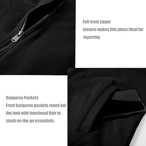 Image of OHSNMAKSL Hoodies for Men sherpa Warm Fleece Hoodie Jacket Sweatshirt Full Zip Sport Workout Coats
