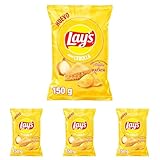 Lay's Cebolla, Patatas fritas con sabor a cebolla, 150 gramos (Paquete de 4)
