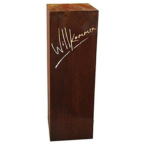 Klocke Edelrost Dekor 'Rusty Garden Welcome in/Column Decorative Column Cover