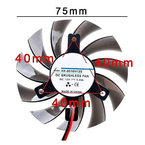 Ventilateur de refroidissement XK-8010H12S à haute performance pour GPU