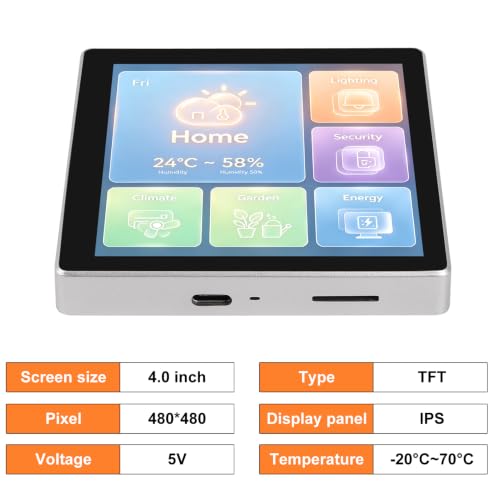 Image of ESP32-S3 4 Inch Display 86box Touchscreen ESP32 S3 N16R8 4 inch 480x480 LCD Display Module 4.0 Development Board Screen Capacitive Touch for Arduino IoT Projects