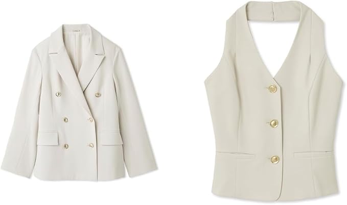 25SS SNIDEL Sustainableイレギュラー 金ボタン ジャケット セール】Sustainableイレギュラー金ボタンジャケット