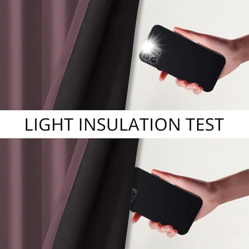 Image of Cloth Fusion 100% Blackout Window Curtains 5 Feet Long Set of 2 with Blackout Lining, Double Layer Room Darkening Parda with Stainless Steel Grommets for Home Decor (5x4 Feet, Deep Purple)
