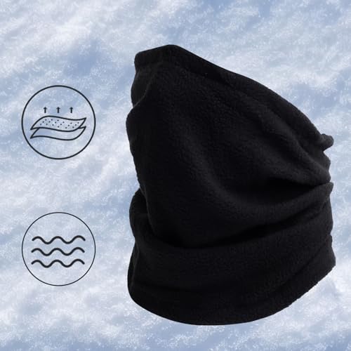 4 Pack Winter Neck Warmers Face Mask for Men Women Fleece Neck Gaiter Mask Face Cover Balaclava Scarf2