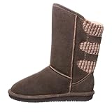 BEARPAW Women's Boshie Chestnut Distressed Size 8 | Women's Boot Classic Suede | Women's Slip On Boot | Comfortable Winter Boot