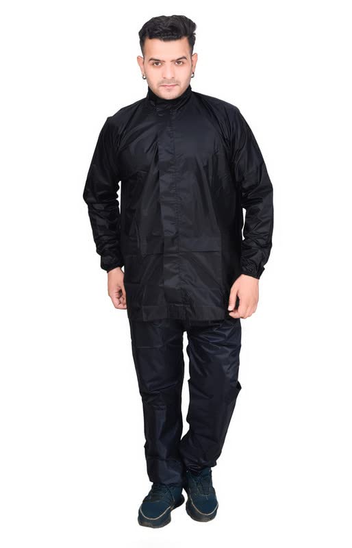 dressify Waterproof Raincoat for Men for Biker/Out door traveling Raincoat | Rainwear | Rainsuit | Barsaati | Waterproof Overcoat Size XL Blue Color-picture-24