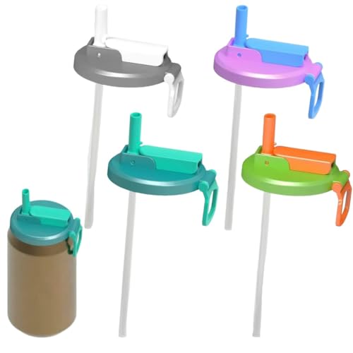 JEYORZY 4 Stück Dosenverschluss Getränkedosen,Dosendeckel mit Strohhalm, Auslaufsichere Dosenverschluss,Silikon Getränkedosen Deckel,Wiederverwendbare,für Strand,Familientreffen,Picknick