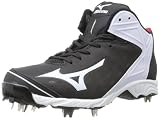 Mizuno Herren 9-Spike Swagger 2 Baseball Cleat, schwarz/weiß, 50 EU