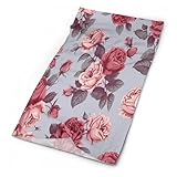 LDGSUPH Red Roses Floral Neck Gaiter for Adult Soft Dust-proof Windproof Face Cover Fashion Neck Cozy Gator Scarf Multipurpose Sunscreen Breathable Bandana Face Mask Scarf