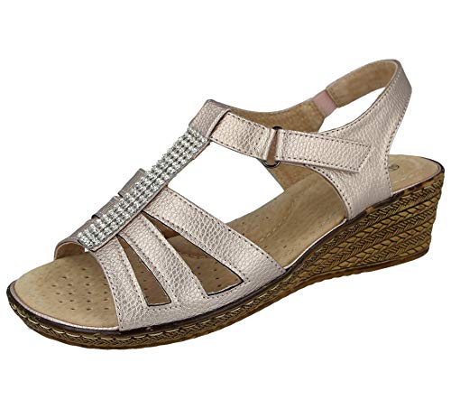 Yinka Shoes - Sandalias de Vestir para Mujer, Color Plateado, Talla 35.5 EU