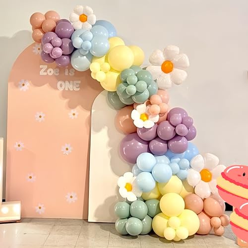 Image of Blue Pastel Balloons, Dog Paw Printed Birthday Party Decorations Balloons, Blue Purple Yellow Pink Balloon for Boys Girls Puppy Theme Baby Shower Supplies