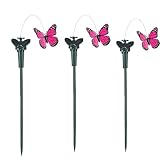 Andy's Orchids 3PCS Butterfly Garden Stakes Decorative, Solar Auto Flying Butterfly Outdoor Courtyar