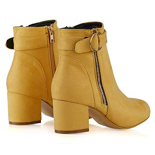 ESSEX GLAM Stivaletto Donna Zip-Up Tacco a Blocco