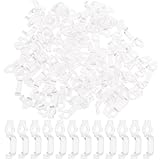 Zerodeko Transparentes LED Streifen Befestigungsclip 100 Stück Nylon Halterung für LED Lichtstreifen bis 10mm Einsseitige Montage Langsam und Flexibel Geeignet für Lichtschläuche