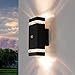 Produktbild Außenlampe mit Bewegungsmelder Up Down H:24cm eckig Anthrazit 2x GU10 Wandleuchte Haus Balkon KAIA