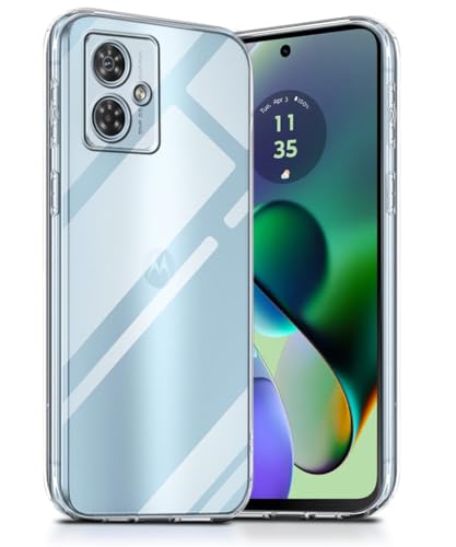 Image of WOW IMAGINE Crystal Clear Transparent Back Case Cover for Motorola Moto G54 5G | Moto G64 5G | Full Device & Camera Protection Shockproof TPU | Flexible Silicone Back Cover Case - Transparent