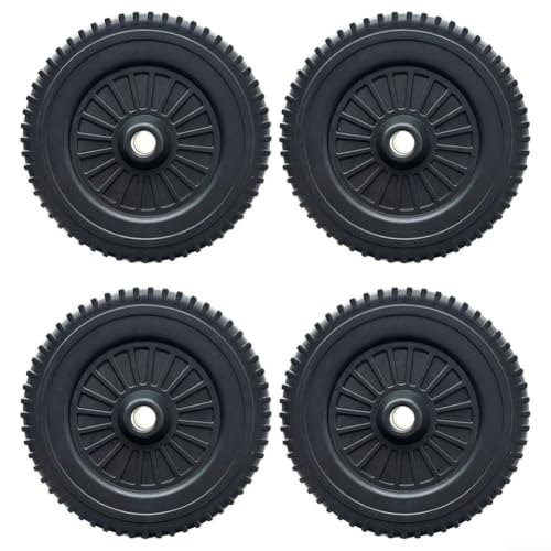 Ruedas para barbacoa de 180 mm con eje kit de repuesto universal resistente de 4 piezas 2
