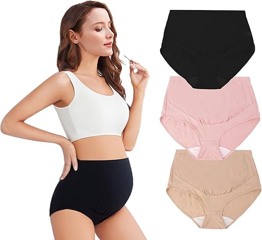 SHAPERX® Women high Waisted Maternity Postpartum Underwear Pack of 3 SHAPERX® Women high Waisted Maternity Postpartum Underwear Pack of 3