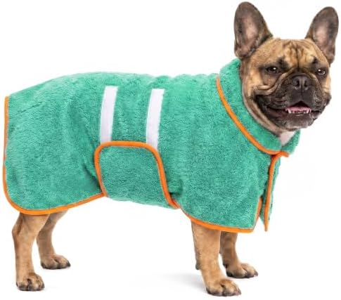 Dog Bathrobe, Super Absorbent for Small to Large Dogs, Lake Green...