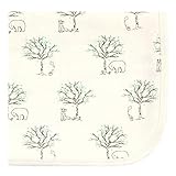 Touched by Nature Unisex Baby Organic Cotton Swaddle, Receiving and Multi-purpose Blanket, Birch Trees, One Size