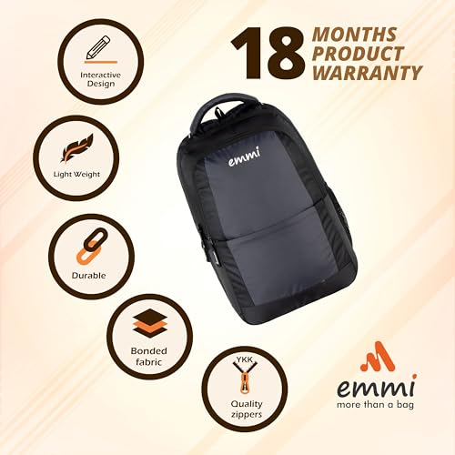 Image of Emmi Liver Laptop Backpack 25 L | Weekend Travel Bag For Men and Women | Carry On Bag For College and School Students | Water Repellent | 18 Months Warranty