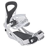 5th Element Covert 2 Adult Snowboard Bindings for Men-Designed for Performance, New and Replacement Snowboards. Universal Binding Disc, for Freestyle (White/Gray, M/L (7-10))