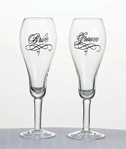 Lillian Rose Bride And Groom Wedding Toasting Glasses, Clear (G705) #TOP1
