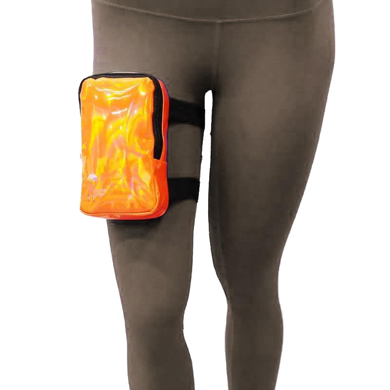 Holographic Thigh Bag, Orange - Image 4