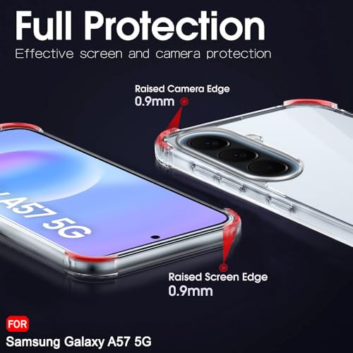 Image of TheGiftKart Back Cover for Samsung Galaxy A57 5G Case | Hybrid Crystal Clear ShockProof Design | Camera & Screen Protection | 360 Degree Protection Galaxy A57 Back Cover (PC & TPU, Transparent Bumper)